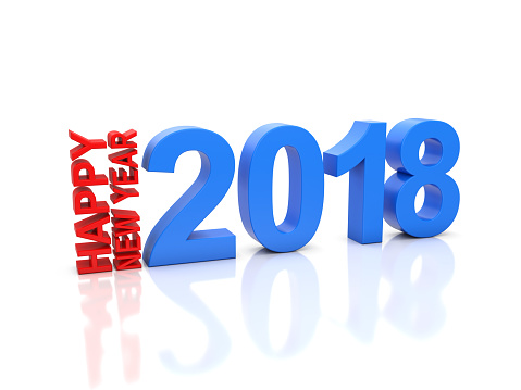 New Year 2018 - 3D Rendered Image