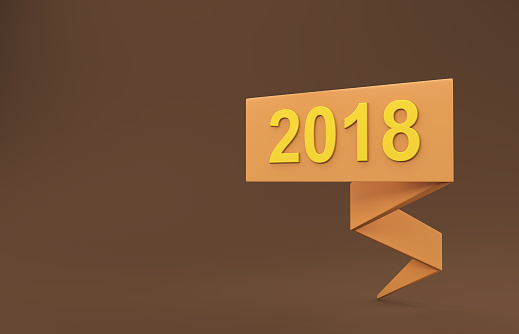 New Year 2018 - 3D Rendered Image