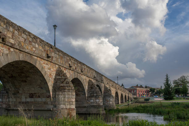 pont romain à salamanque - pont romain de cordoue photos et images de collection