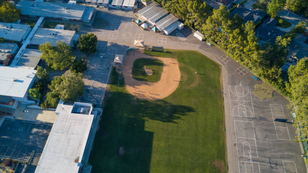 istock Aerial of Baseball Field 671107722