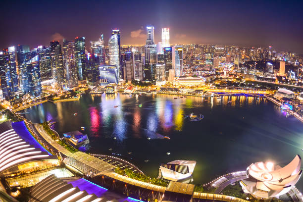 istock Panoramic view urban cityscape in singapore 671113864