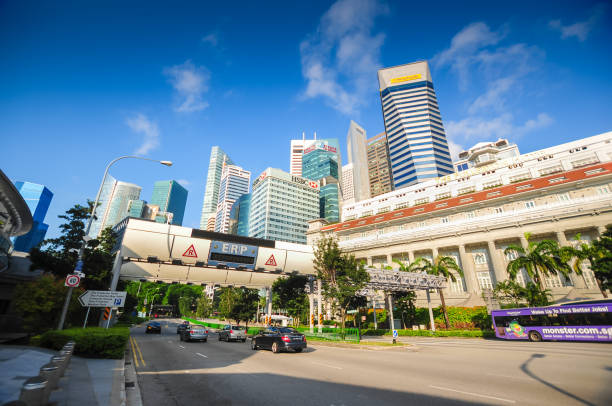 istock Panoramic view urban cityscape in singapore 671113892