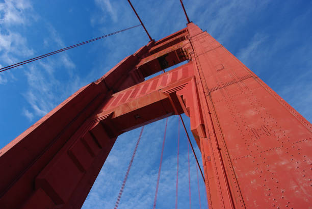 istock Golden Gate Bridge tower in San Francisco, CA 671113964