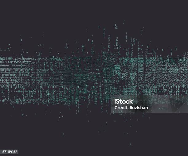 An Abstract Background Consisting Of Binary Numbers Stock Illustration ...