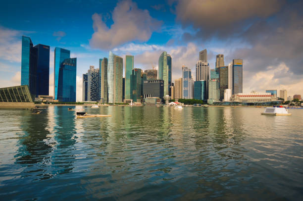 istock Panoramic view urban cityscape in singapore 671114596