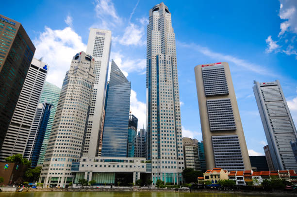 istock Panoramic view urban cityscape in singapore 671114616