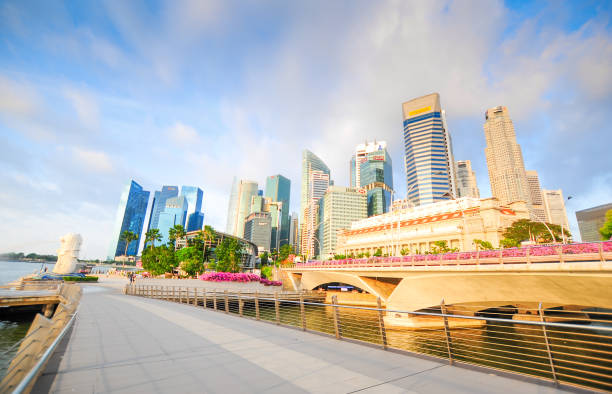 istock Panoramic view urban cityscape in singapore 671117362