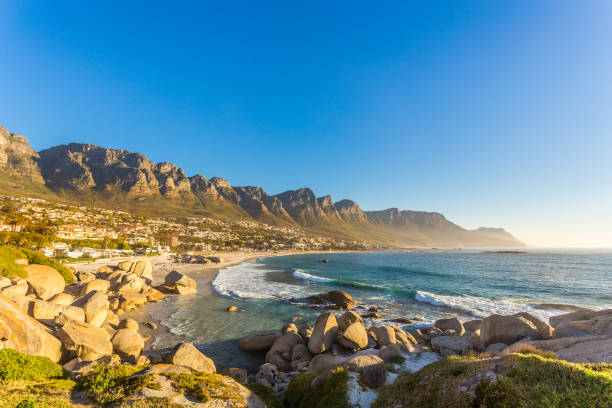 istock Clifton beach without people in the late afternoon 671117698