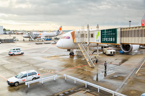 Hong Kong - March 28, 2024 : Singapore Airline Airbus A380 at Hong Kong International Airport.