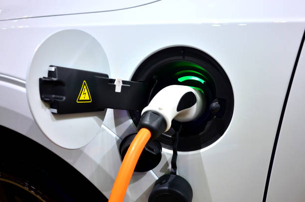 istock Close up electric car charging 671121118