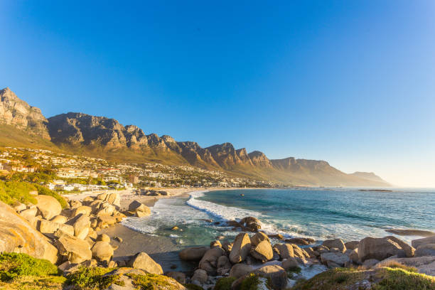 istock Clifton beach without people in the late afternoon 671123880