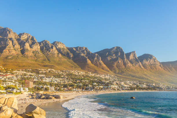 istock Clifton beach without people in the late afternoon 671124138