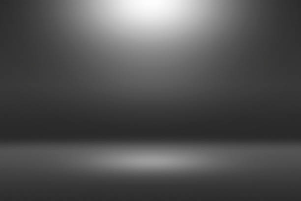 istock Product Showscase Spotlight on Black Background - Crisp and Clear Infinite Horizon Dark Floor 671124880
