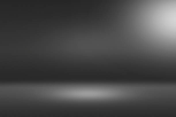 istock Product Showscase Spotlight on Black Background - Crisp and Clear Infinite Horizon Dark Floor 671124886