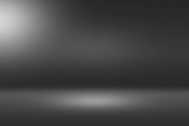 istock Product Showscase Spotlight on Black Background - Crisp and Clear Infinite Horizon Dark Floor 671127334