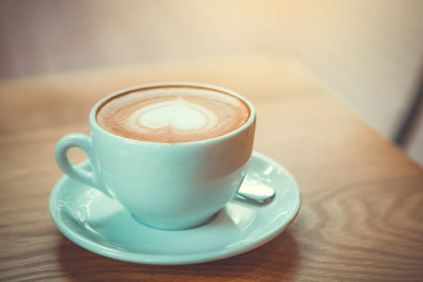 istock Cappuccino or Latte coffee art cup with heart shaped. 671127406