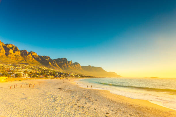istock Clifton beach without people in the late afternoon 671127514