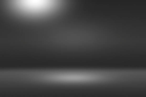 istock Product Showscase Spotlight on Black Background - Crisp and Clear Infinite Horizon Dark Floor 671127734