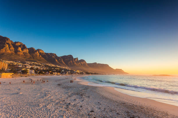 istock Clifton beach without people in the late afternoon 671130332
