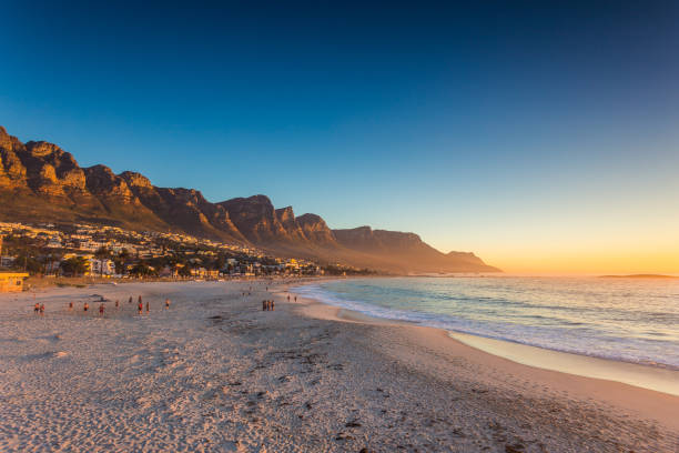 istock Clifton beach without people in the late afternoon 671132484
