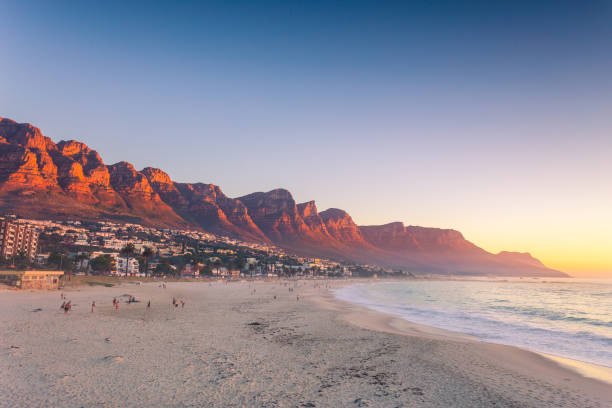 istock Clifton beach without people in the late afternoon 671133020