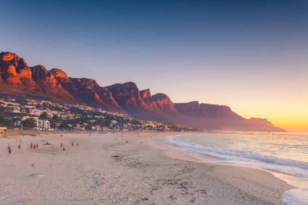 istock Clifton beach without people in the late afternoon 671133196