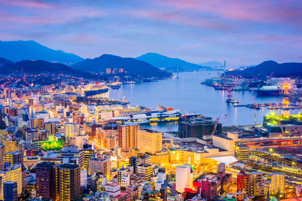 istock Nagasaki, Japan Skyline 671133372