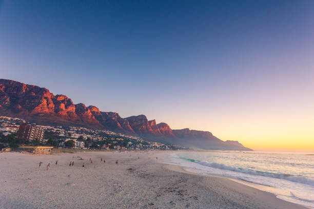 istock Clifton beach without people in the late afternoon 671133570