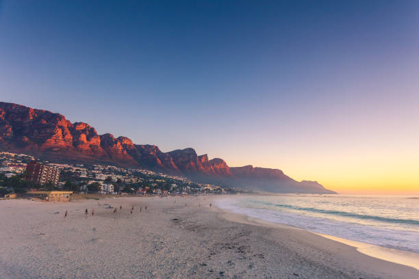 istock Clifton beach without people in the late afternoon 671135804