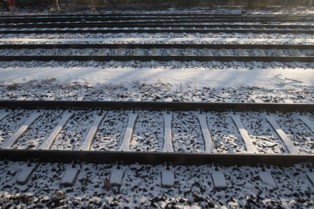 istock Railway track and sleepers 671135866