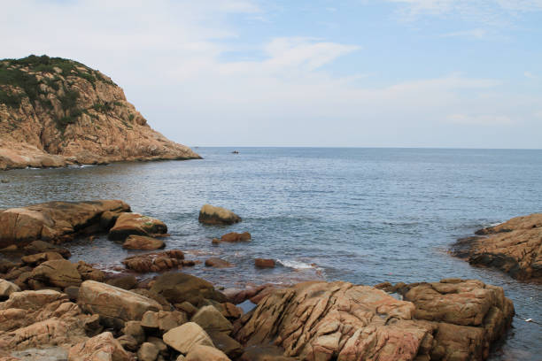 istock rocky sea coast  in shek o 671137270