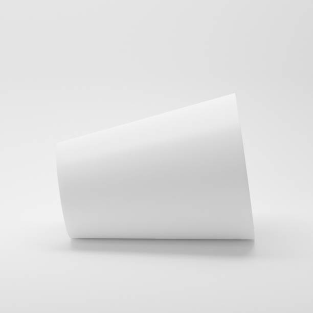istock Disposable Paper Glass Mock Up On White Background 671143806