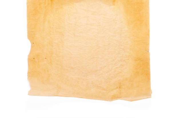 istock Sheet of parchment paper on a white background 671143876