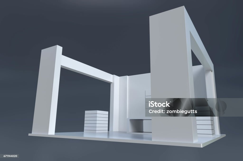 Panel Stand Tample Exhibition Stand Template Stock Illustration - Download Image Now ...