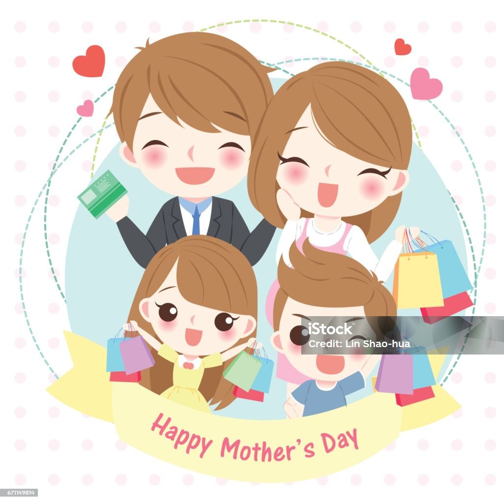 Happy Mother Day Stock Illustration - Download Image Now - Credit Card, Mother's  Day, 2-3 Years - iStock