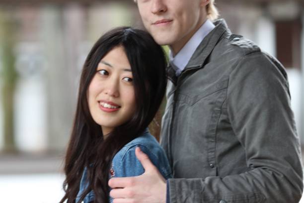 istock Couple at Japanese temple 671149834