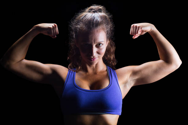 istock Portrait of confident bodybuilder flexing muscles 671150014