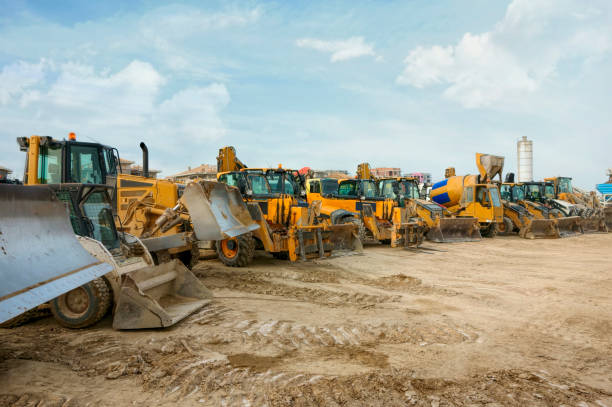 dozer parco - attrezzatura edilizia foto e immagini stock