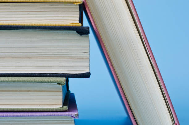 istock a stack of colorful books in library 671156996