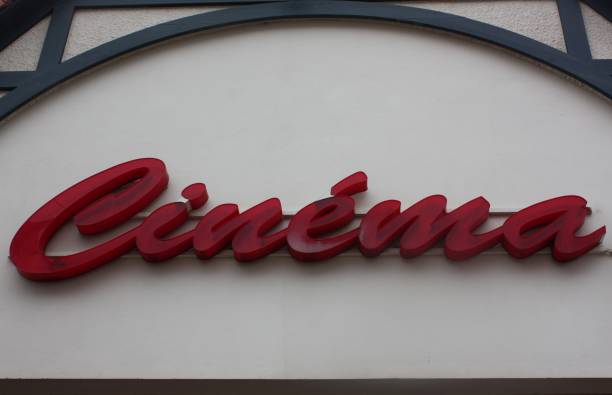 istock Cinema - Illuminated sign - Cinema room 671162980
