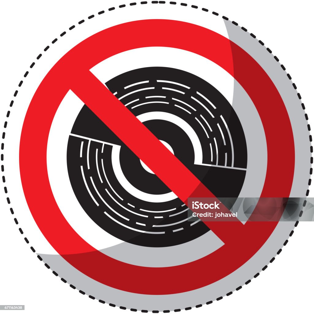 Cd Area. Sign Cd With Denied Sign Stock Illustration - Download Image Now - Alertness ...