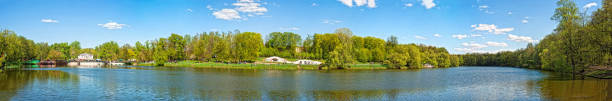 istock Kuzminki park summer panoramic view in Moscow, Russia 671167448