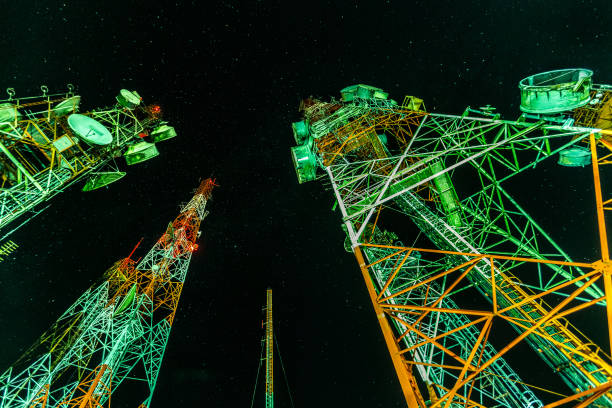 istock Telecommunication towers for mobile communications and TV antennas 671169990
