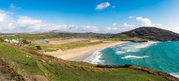 Barley Cove, West Cork, Ireland On the road to Mizen Head I enjoyed this panoramic view of the famous beach Barley Cove. county cork stock pictures, royalty-free photos & images