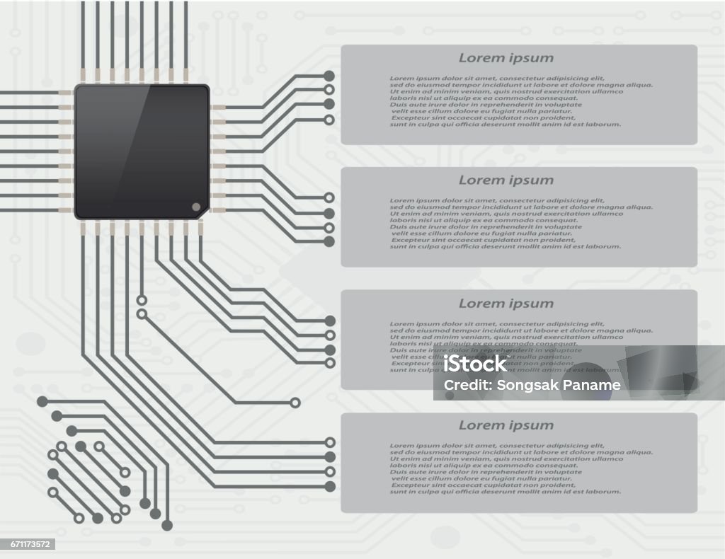 Electronics Circuit Board Infographics Stock Illustration - Download ...