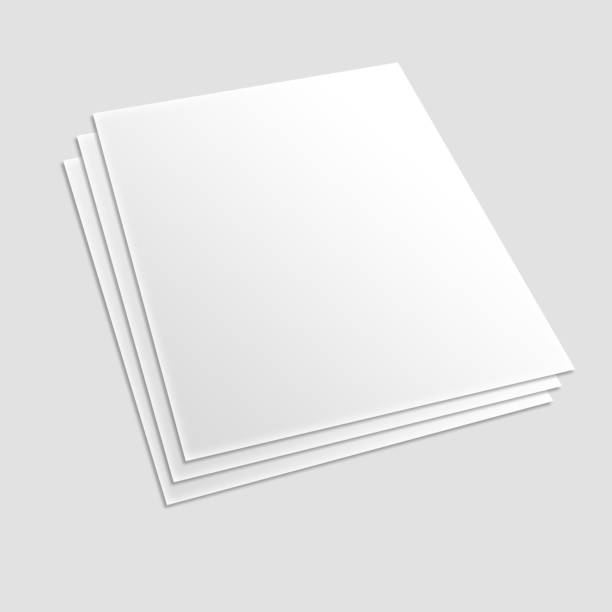 istock Blank card flyer banner brochure poster isolated on white ready for your design illustration. 671184336