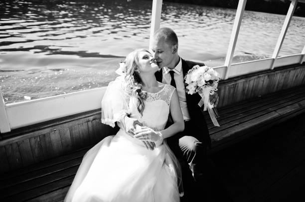 istock wedding couple on a ship cabin 671193390