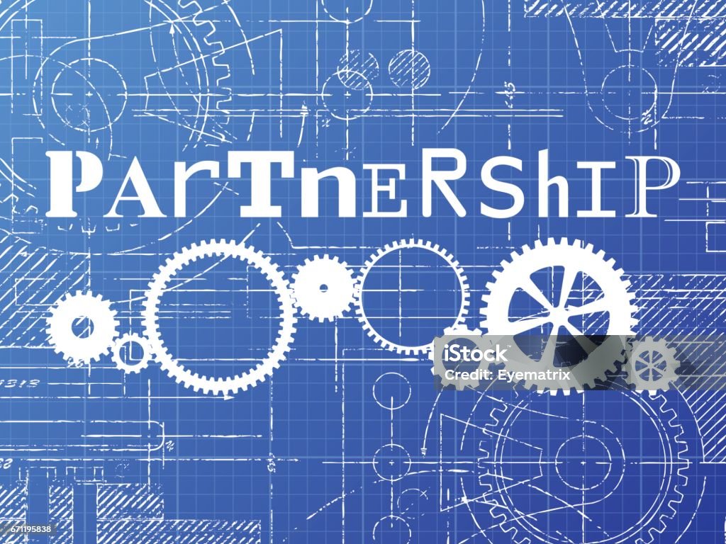 Partnership Blueprint Example Partnership Blueprint Tech Drawing Stock Illustration - Download Image ...