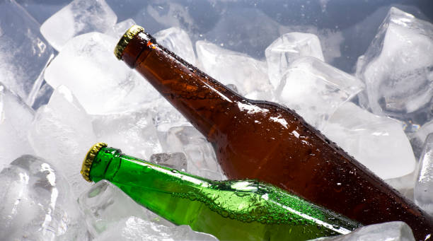 istock Bottles of beer on ice 671197006