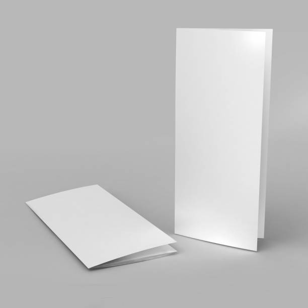 istock Tri-Fold A5 Brochure Mock-up, Realistic Rendering of Tri-Fold A5/A4 Brochure Mock-up on Isolated White Background, 3D Illustration 671199678